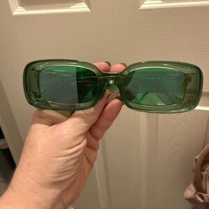 Futuremood Aurabliss 5000 “Herbalux” Green Rectangular Sunglasses